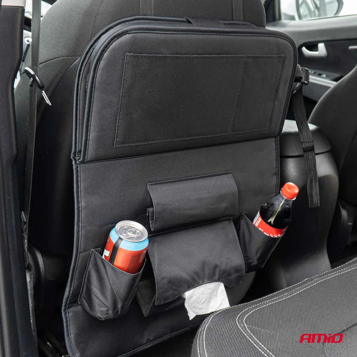AMIO – Organizator auto cu masa rabatabila, montaj pe spatarul scaunului
