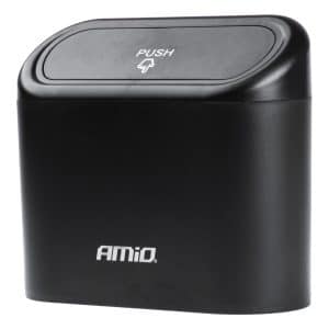 AMIO – Cos de gunoi suplimentar pentru autoturisme, dimensiuni 17 x 9 x 9 cm, culoare Neagra