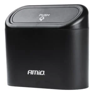AMIO – Cos de gunoi suplimentar pentru autoturisme, dimensiuni 17 x 9 x 9 cm, culoare Neagra