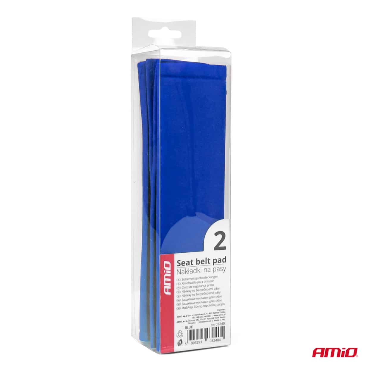 AMIO – Set 2 perne de protectie pentru centura, culoare Albastra