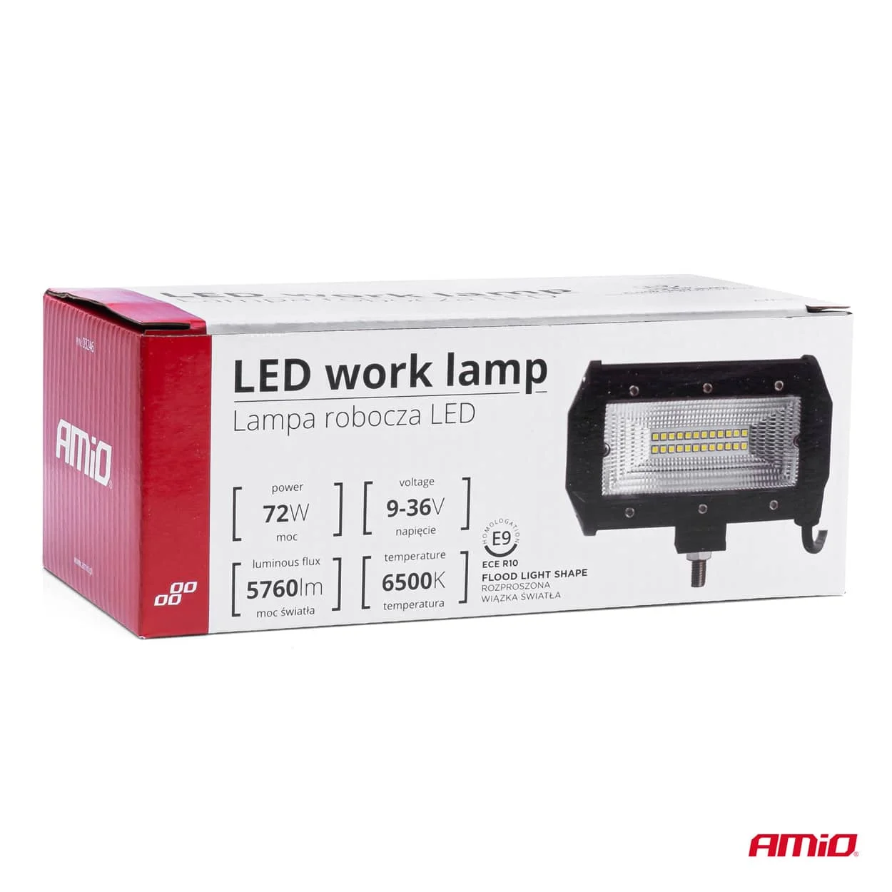 AMIO – Proiector LED pentru Off Road, ATV, SSV, putere 72W, culoare 6500K, tensiune 9 36V, dimensiuni 135 x 75 x 55 mm
