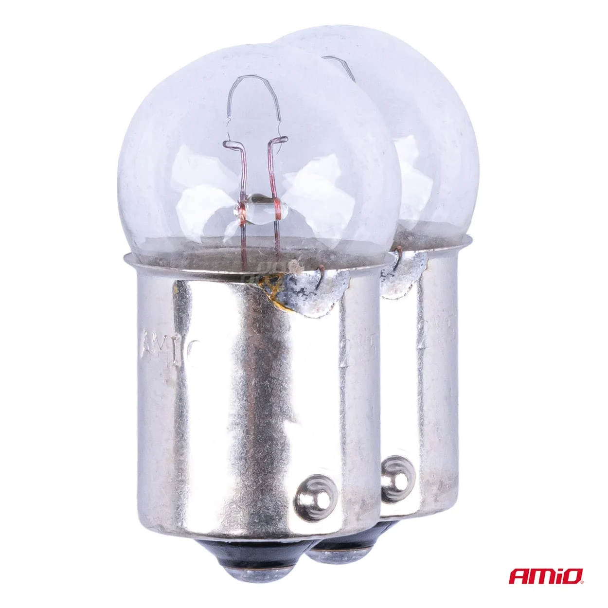 AMIO – Set 2 becuri cu halogen, soclu R5W, BA15s, alimentare 12V