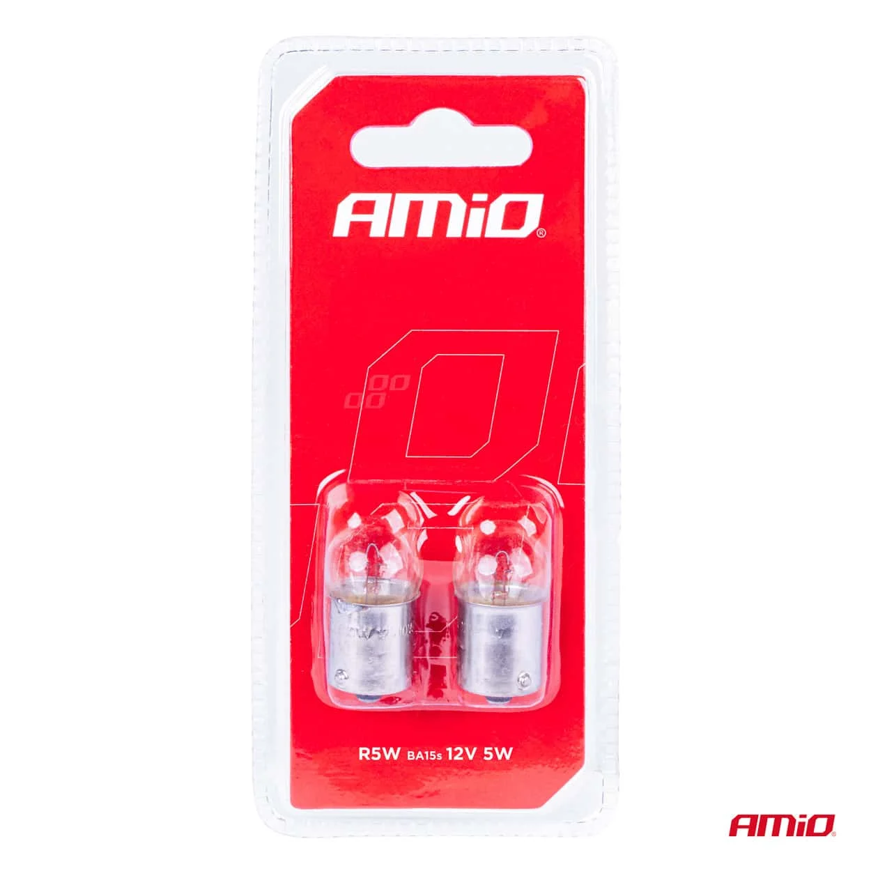 AMIO – Set 2 becuri cu halogen, soclu R5W, BA15s, alimentare 12V