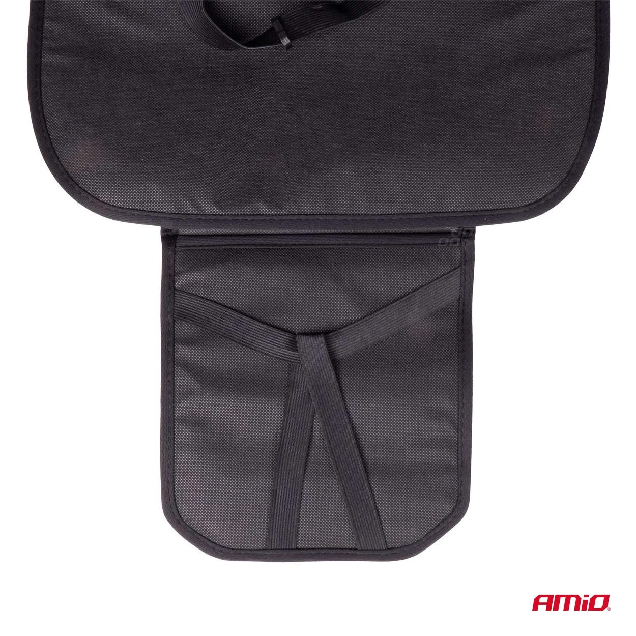 AMIO – Husa scaun auto cu bile de masaj, suport lombar si tetiera, dimensiuni 131 x 46 cm, culoare Neagra