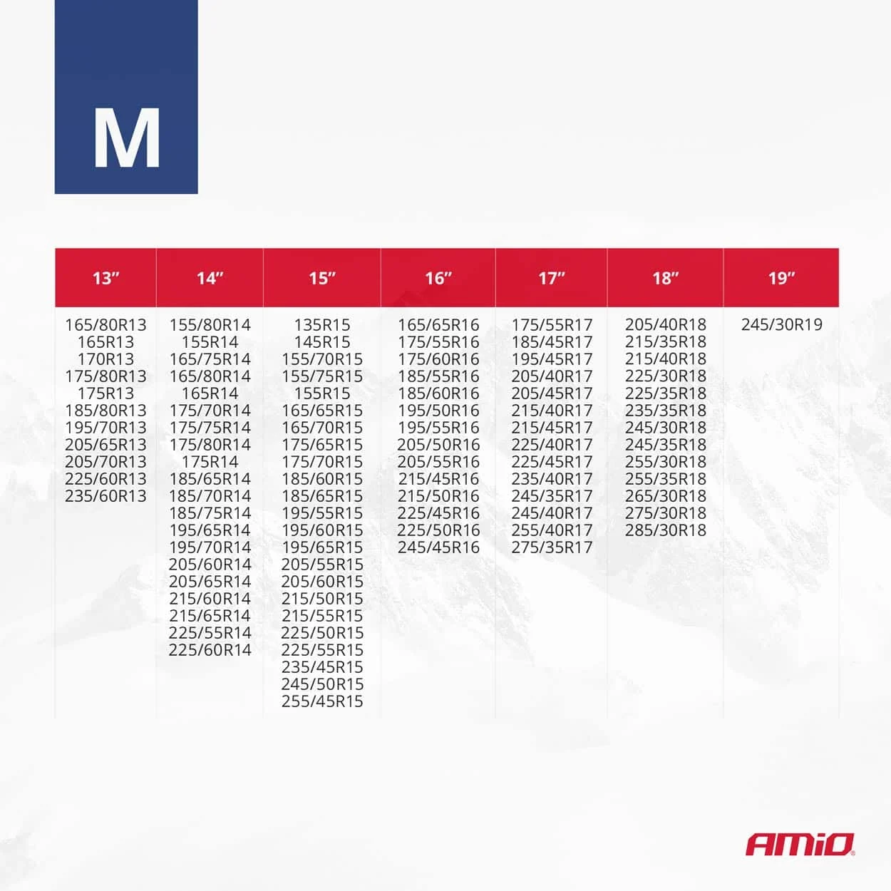 AMIO – Set 2 lanturi de zapada textile, marime M, omologate EN16662 1 si Onorm V5121