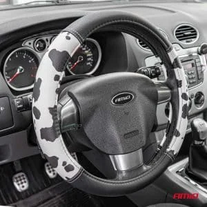 AMIO – Husa volan auto, model SWC 62, marime M, dimaetru volan 37 39 cm