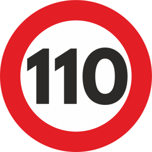 AVEX – Autocolant Sticker "Limita Viteza" Reflectorizant 110km/h