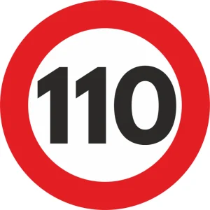 AVEX – Autocolant Sticker "Limita Viteza" Reflectorizant 110km/h