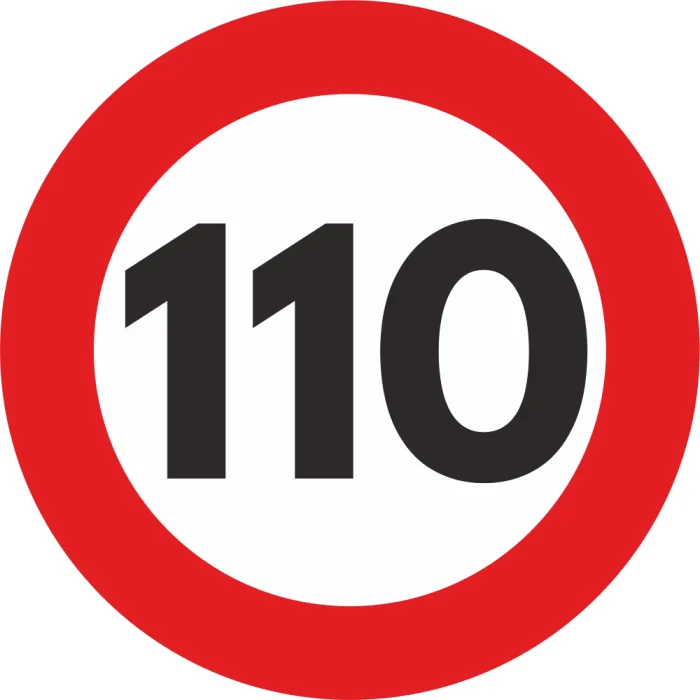 AVEX – Autocolant Sticker "Limita Viteza" Reflectorizant 110km/h