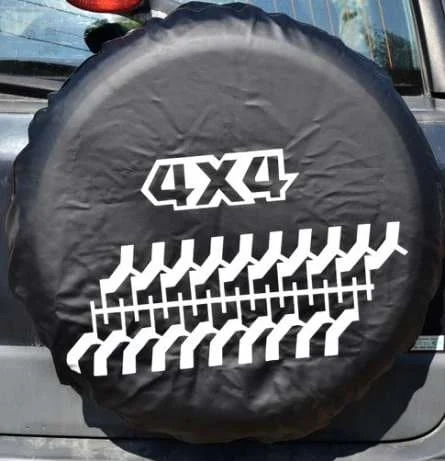 AVEX – Husa roata de rezerva din "imitatie piele" neagra, pentru autovehicule de teren, marime 15"