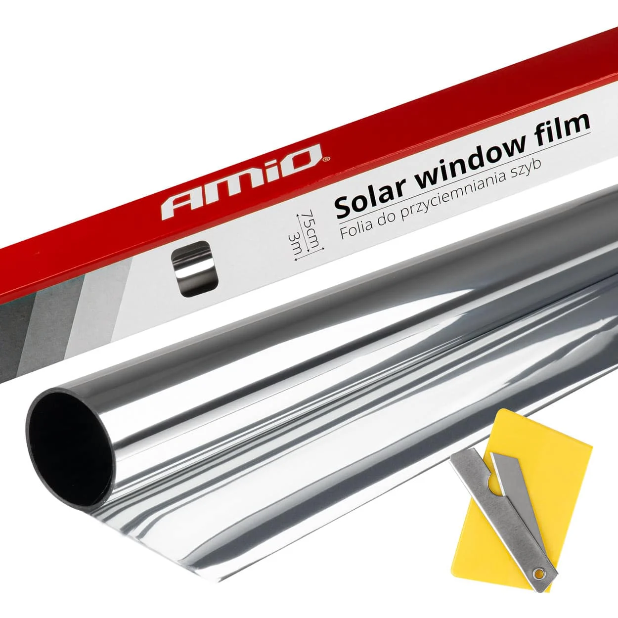 AMIO – Folie tip oglinda pentru geamuri Silver 0.5x3m(15%)