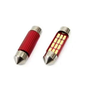 AMIO – Set becuri auto cu LED CANBUS sofit compatibil C5W 12 SMD 39mm Alb 12/24V, destinat competitiilor auto sau off road