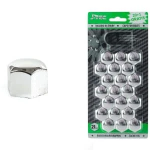 J TEC – Set capace prezoane 21 mm, culoare Crom