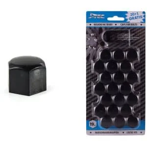 J TEC – Set capace prezoane 19 mm, culoare Negru