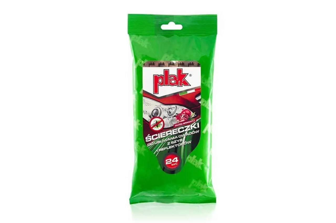 Plak – Servetele umede PLAK pentru curatarea bordului anti insecte 24 buc Rodie