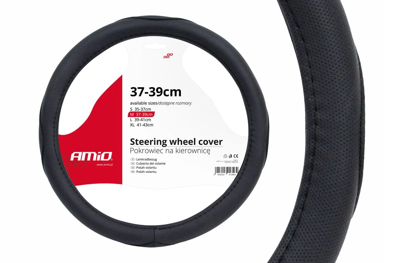AMIO – Husa volan neagra SWC 09 M (37 39cm)