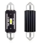 Set becuri auto cu LED CANBUS sofit compatibil C5W 1 SMD 41mm Alb 12/24V, destinat competitiilor auto sau off-road