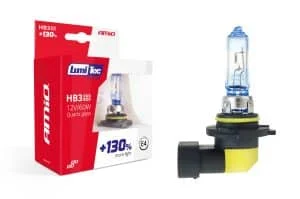 AMIO – Set becuri cu halogen HB3 12V 60W LumiTec LIMITED + 130% DUO BOX