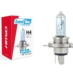 AMIO – Bec halogen H4 12V 60 / 55W LumiTec SuperWhite + 120%