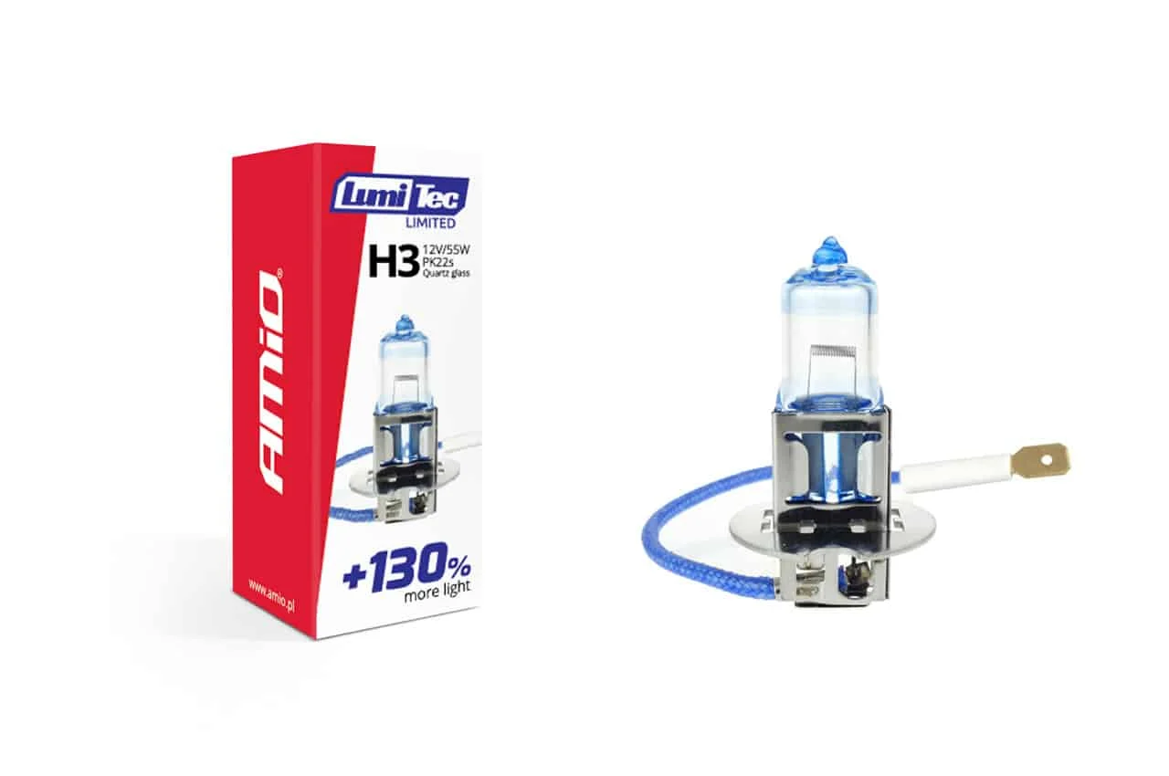 AMIO – Bec halogen H3 12V 55W LumiTec LIMITED + 130%