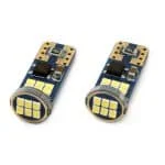 Set becuri auto cu LED CANBUS UltraBright compatibil T10e W5W 18 SMD Alb 12V/24V, destinat competitiilor auto sau off-road