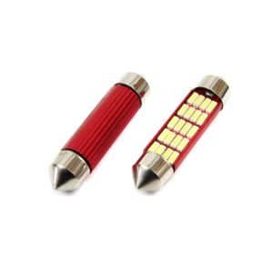 AMIO – Set becuri auto cu LED CANBUS sofit compatibil C5W 20 SMD 41mm Alb 12/24V, destinat competitiilor auto sau off road