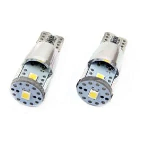 AMIO – Set becuri auto cu LED CANBUS compatibil T10e W5W 3 SMD ALU Alb 12V/24V, destinat competitiilor auto sau off road