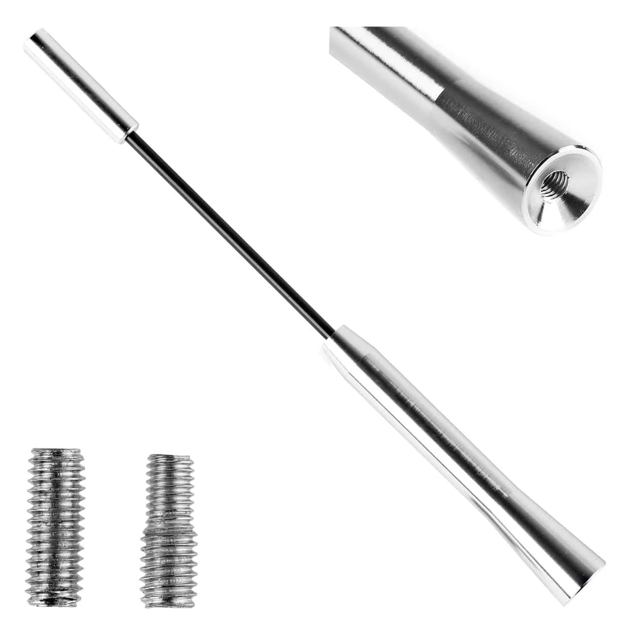 AMIO – Antena radio auto universala, metalica cu adaptor, ANT05