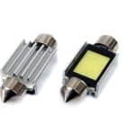 Set becuri auto cu LED CANBUS sofit compatibil C5W 2xCOB 36mm Alb 12V, destinat competitiilor auto sau off-road