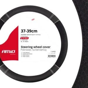 AMIO – Husa volan neagra Honeycomb SWC 20 M (37 39cm)