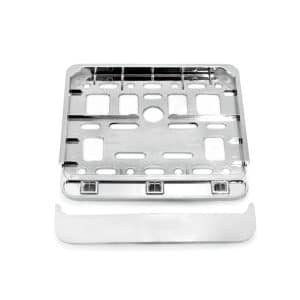 AMIO – Suport numar inmatriculare cromat pentru scooter 11.4 x 14cm