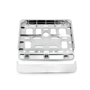 AMIO – Suport numar inmatriculare cromat pentru scooter 11.4 x 14cm