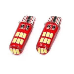 AMIO – Set becuri auto cu LED CANBUS compatibil T10e W5W 12 SMD SILCA Alb 12V, destinat competitiilor auto sau off road