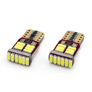 AMIO – Set becuri auto cu LED CANBUS compatibil T10e W5W 18 SMD Alb 12V, destinat competitiilor auto sau off road