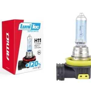 AMIO – Bec halogen H11 12V 55W LumiTec SuperWhite + 120%