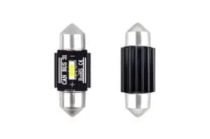 AMIO – Set becuri auto cu LED CANBUS sofit compatibil C5W 1 SMD 31mm Alb 12/24V, destinat competitiilor auto sau off road