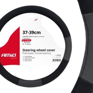 AMIO – Husa volan negru + gri SWC 05 M (37 39cm)