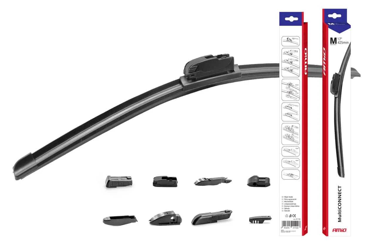 AMIO – Stergator parbriz FLAT cu 8 adaptoare 16 "(400mm) Multiconnect