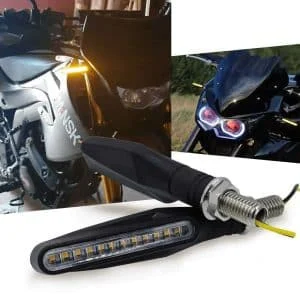 AVEX – Set 2 lampi Semnalizare Moto SECVENTIALA, cu 2 functii, pozitie si semnalizare, 12V