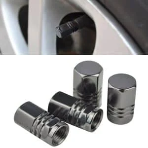 AMIO – Set capacele auto pentru ventil hexagon negru 4 buc