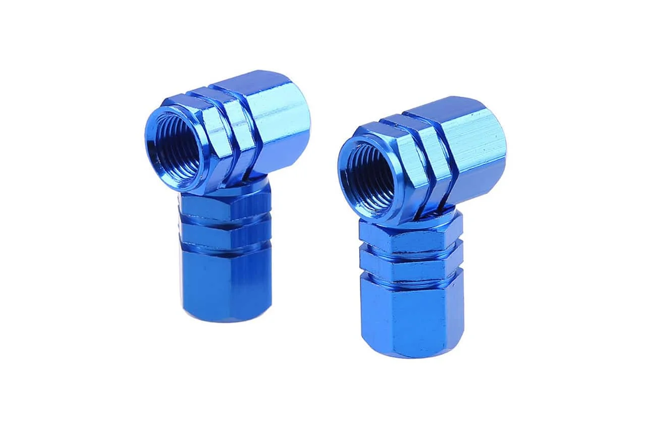 AMIO – Set capacele auto pentru ventil hexagon albastru 4 buc