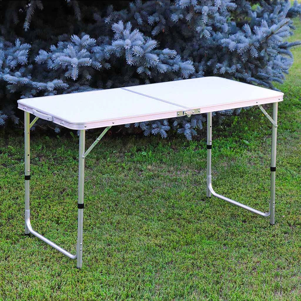 AVEX – Masa Pliabila din aluminiu cu blat MDF pentru picnic, dimensiune 120 x 60 cm