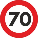 Autocolant Sticker "Limita Viteza" Reflectorizant - 70km/h