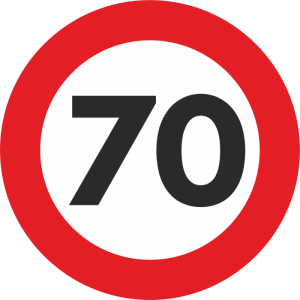 AVEX – Autocolant Sticker "Limita Viteza" Reflectorizant 70km/h