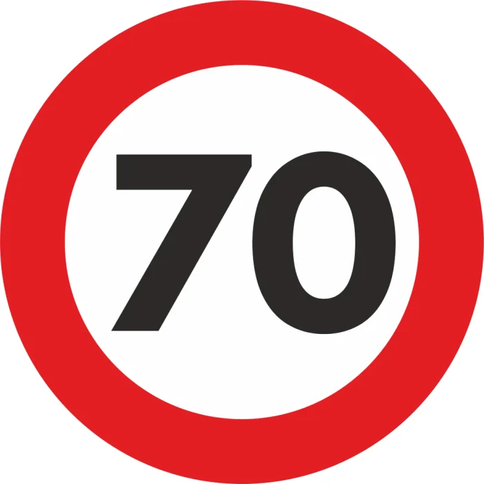 AVEX – Autocolant Sticker "Limita Viteza" Reflectorizant 70km/h