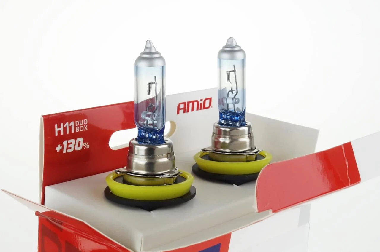 AMIO – Set becuri cu halogen H11 12V 55W LumiTec LIMITED + 130% DUO BOX