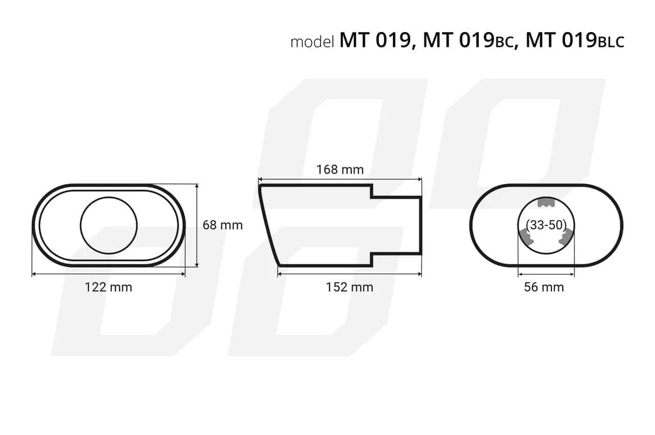 AMIO – Ornament toba esapament din otel inoxidabil MT 019BC