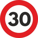 Autocolant Sticker "Limita Viteza" Reflectorizant - 30km/h