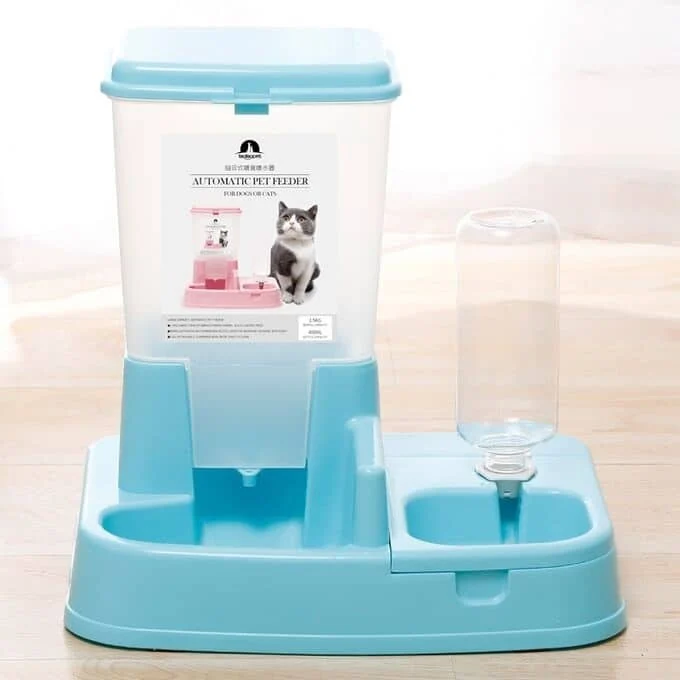 AVEX – Distribuitor de alimente si apa pentru animale, 2in1, culoare Albastru