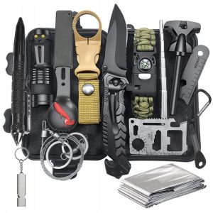 AVEX – Kit complet de supravieturire format din 17 piese pentru camping, calatorii, offroad, ATV, SSV, model AVX WT SRV 62